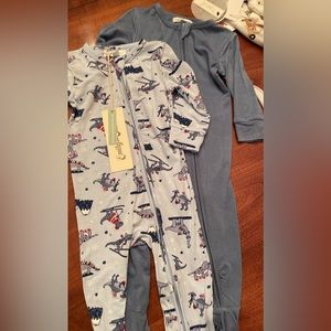 NWT Emily and Oliver bamboo footie set
